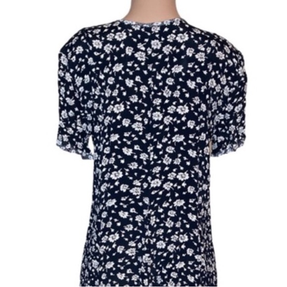 Jg Hook Black White Floral Short Sleeve Maxi Dress - Picture 8 of 11